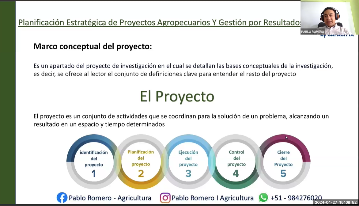 PLANIFICACIÓN ESTRATÉGICA DE PROYECTOS AGROPECUARIOS Y GESTIÓN POR RESULTADOS